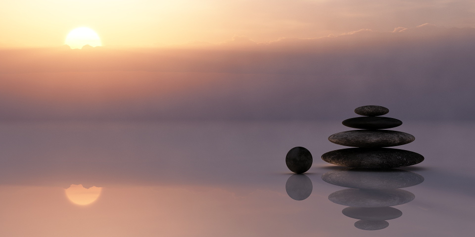 Balance, rocks and water